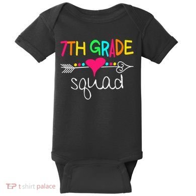 7th Grade Squad Seventh Teacher Student Team Back To School Gift Baby Bodysuit
