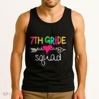 7th Grade Squad Seventh Teacher Student Team Back To School Gift Tank Top thumb 3