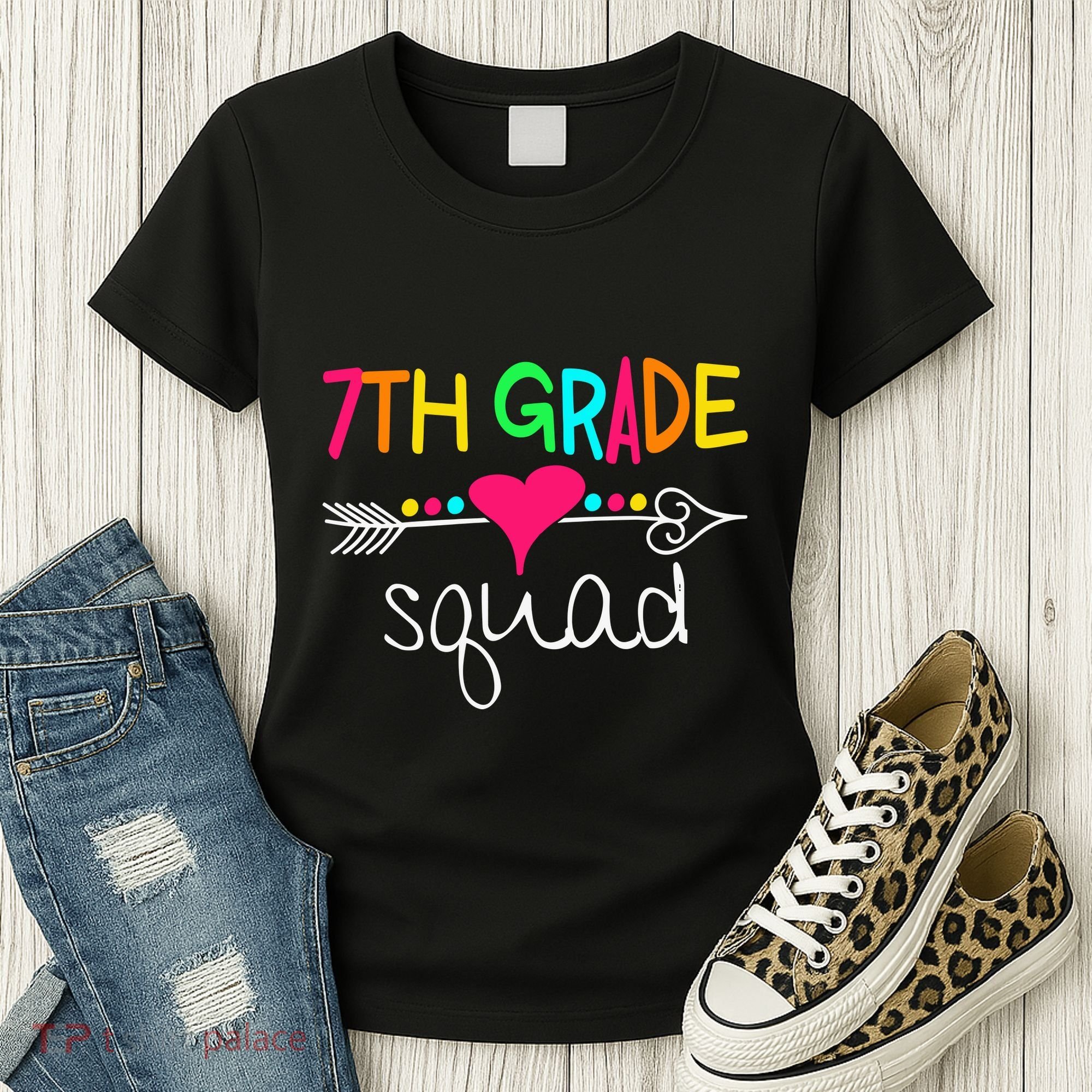 7th Grade Squad Seventh Teacher Student Team Back To School Gift Women's T-Shirt