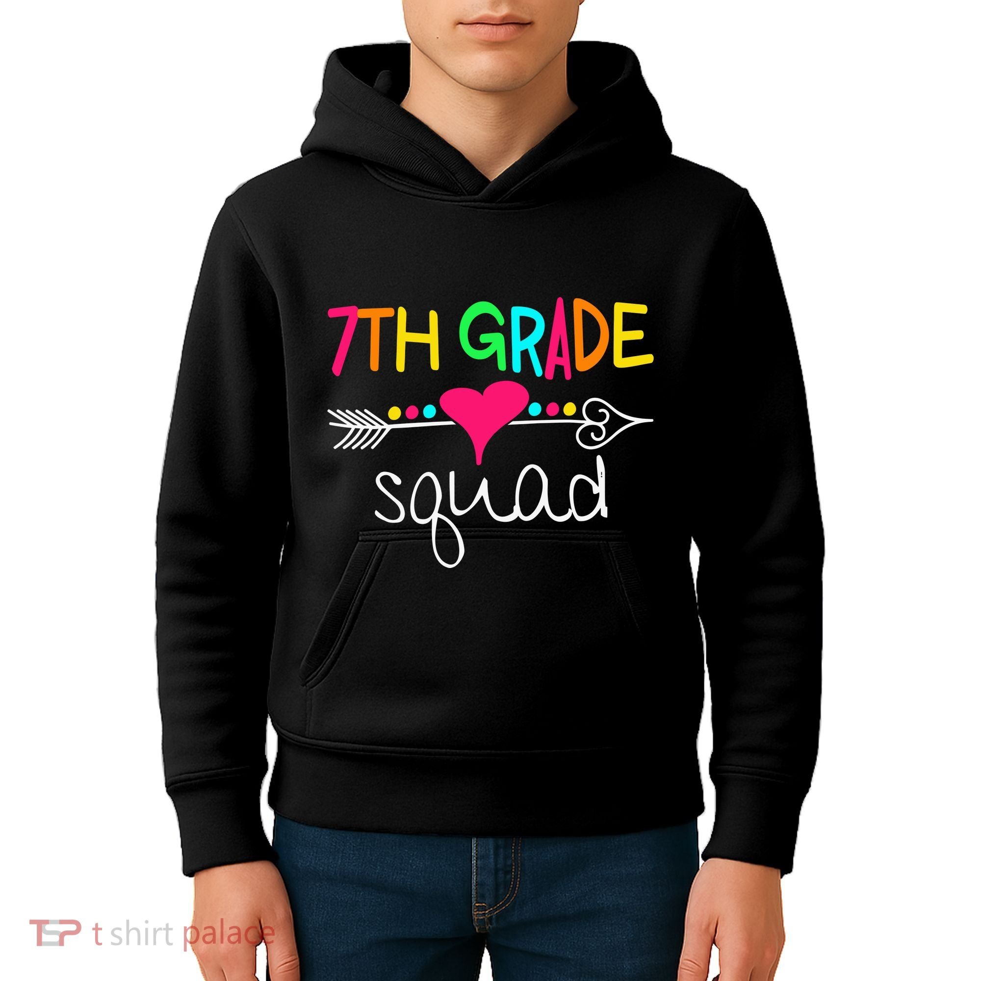 7th Grade Squad Seventh Teacher Student Team Back To School Gift Kids Hoodie