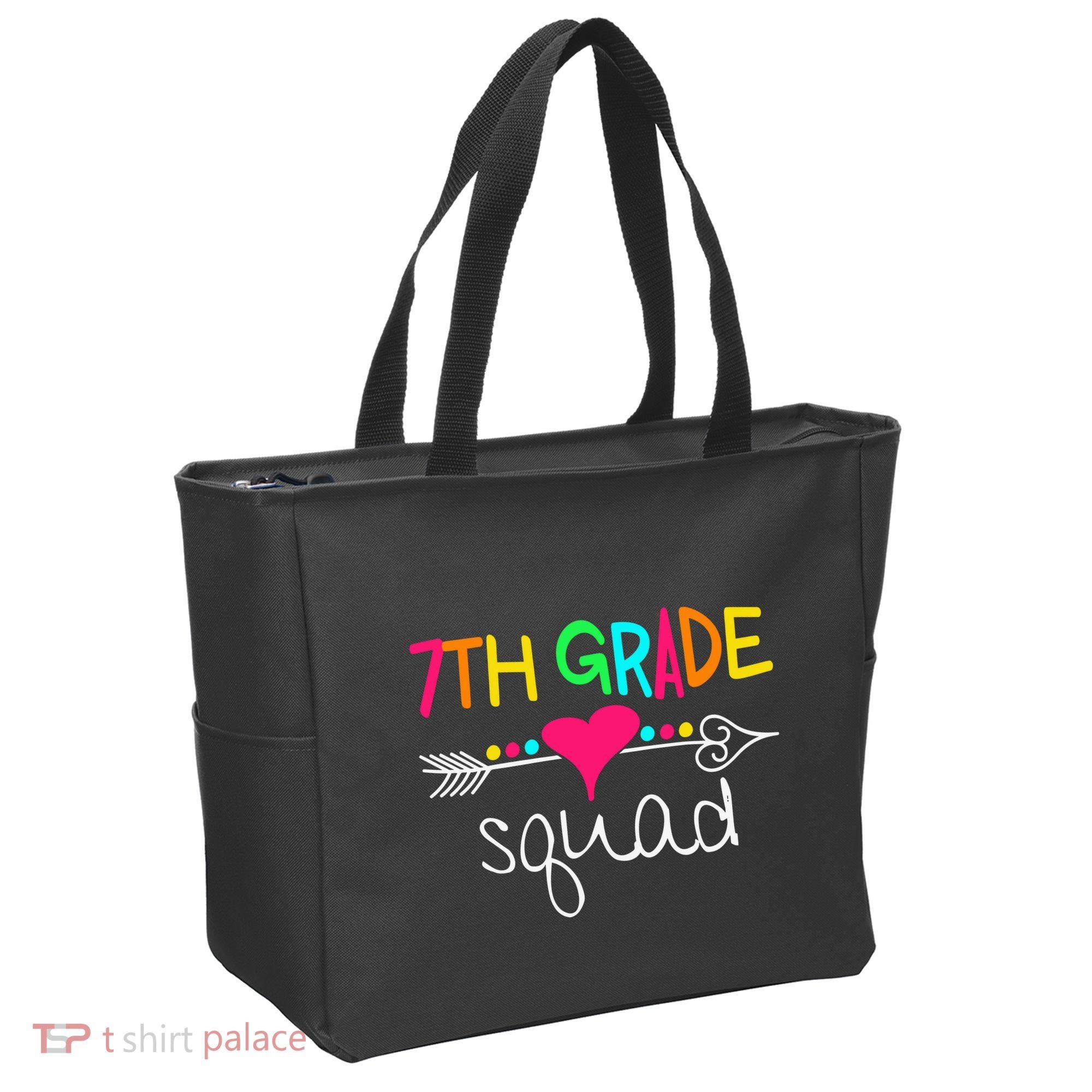 7th Grade Squad Seventh Teacher Student Team Back To School Gift Tote Bag