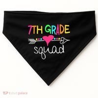 7th Grade Squad Seventh Teacher Student Team Back To School USA-Made Doggie Bandana thumb 0