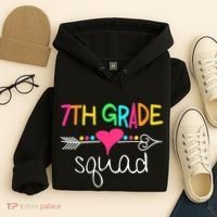 7th Grade Squad Seventh Teacher Student Team Back To School Hoodie thumb 4