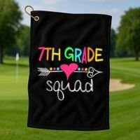 7th Grade Squad Seventh Teacher Student Team Back To School Golf Towel thumb 1