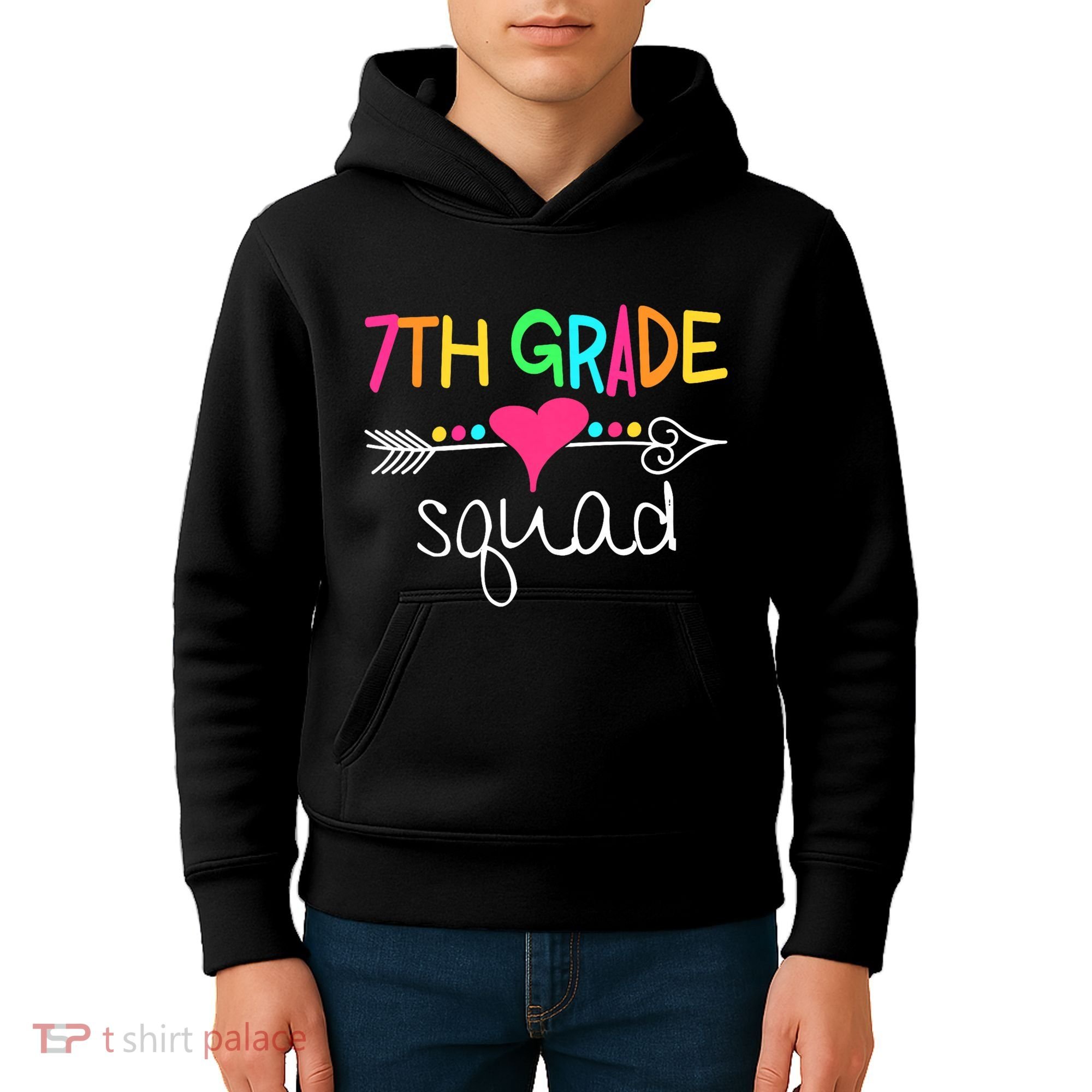 7th Grade Squad Seventh Teacher Student Team Back To School Kids Hoodie