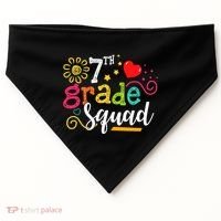 7th Grade Squad Student Teacher Gift Back To School USA-Made Doggie Bandana thumb 0