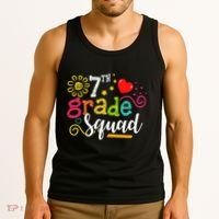 7th Grade Squad Student Teacher Gift Back To School Tank Top thumb 3