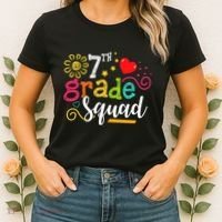 7th Grade Squad Student Teacher Gift Back To School Women's T-Shirt thumb 2