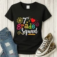 7th Grade Squad Student Teacher Gift Back To School Women's T-Shirt thumb 3