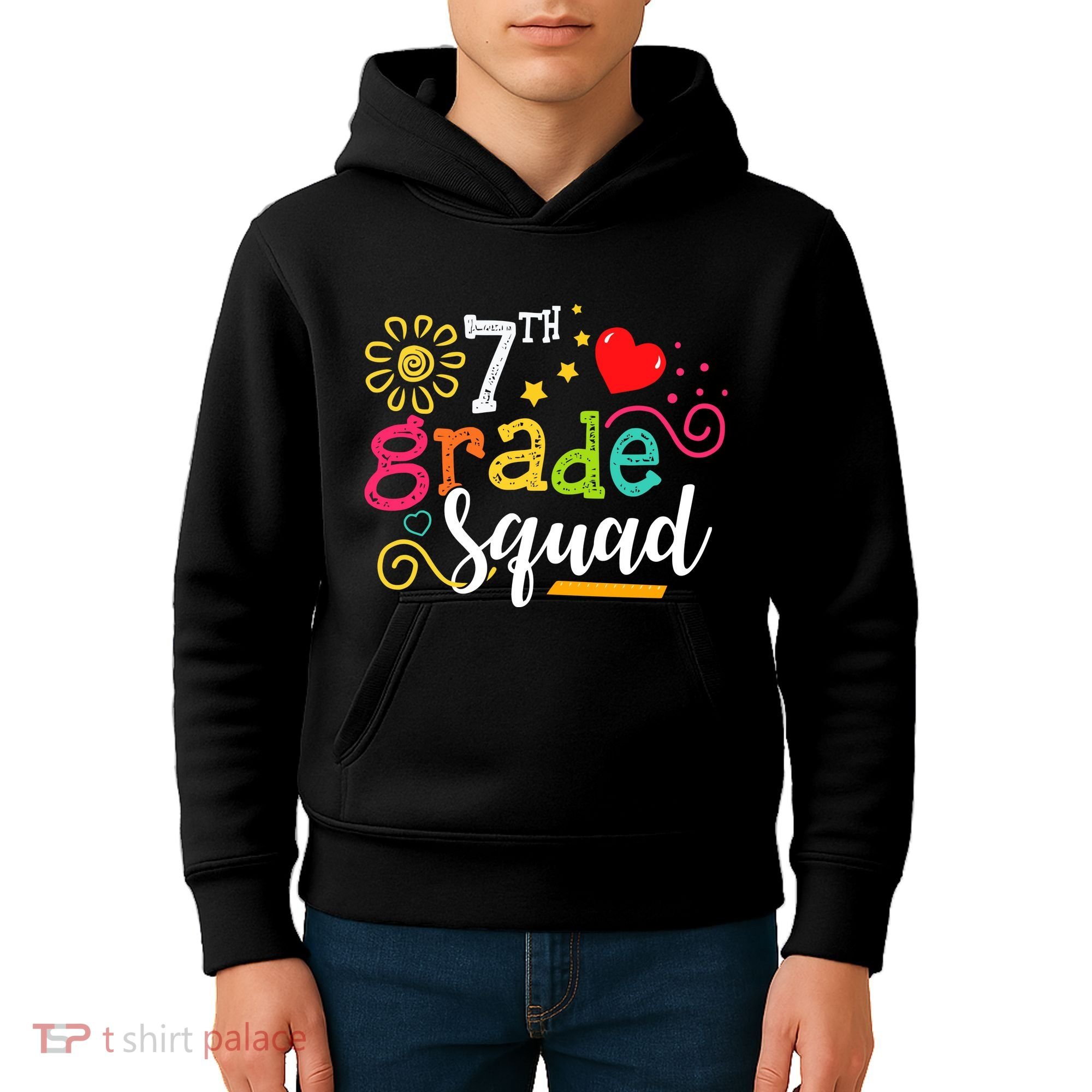 7th Grade Squad Student Teacher Gift Back To School Kids Hoodie