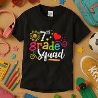 7th Grade Squad Student Teacher Gift Back To School Kids T-Shirt thumb 3
