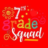 7th Grade Squad Student Teacher Gift Back To School Santa Hat thumb 1