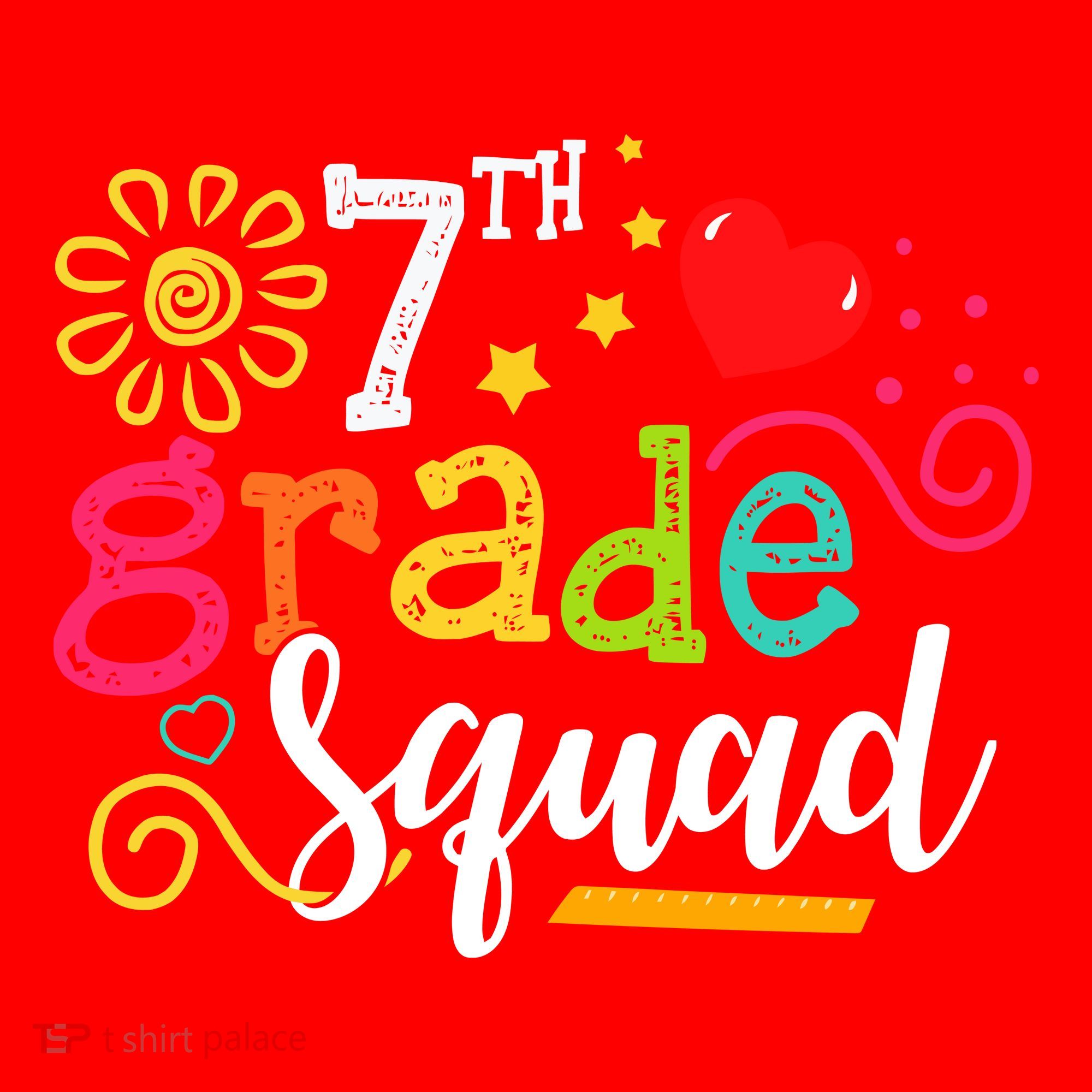 7th Grade Squad Student Teacher Gift Back To School Santa Hat