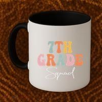 7th Grade Squad Retro Groovy Funny Happy First Day Of School Coffee Mug thumb 2