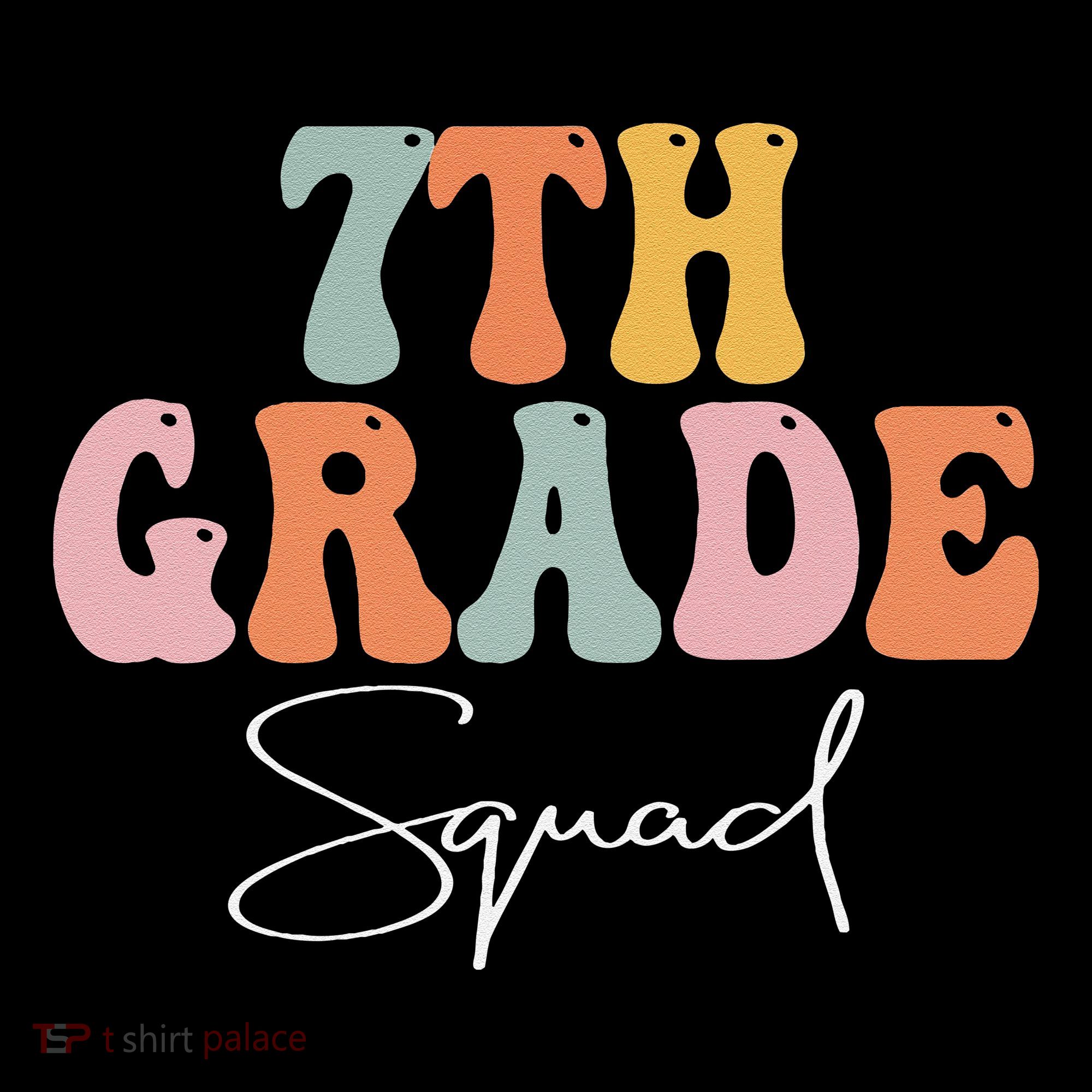 7th Grade Squad Retro Groovy Funny Happy First Day Of School Coffee Mug