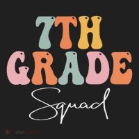 7th Grade Squad Retro Groovy Funny Happy First Day Of School Hat thumb 2