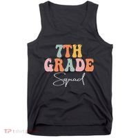 7th Grade Squad Retro Groovy Funny Happy First Day Of School Tank Top thumb 0