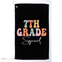 7th Grade Squad Retro Groovy Funny Happy First Day Of School Golf Towel thumb 0