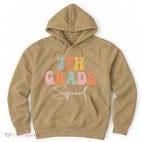 7th Grade Squad Retro Groovy Funny Happy First Day Of School Hoodie thumb 0