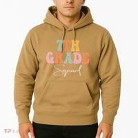 7th Grade Squad Retro Groovy Funny Happy First Day Of School Hoodie thumb 2