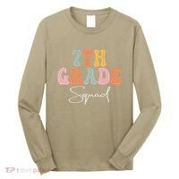 7th Grade Squad Retro Groovy Funny Happy First Day Of School Long Sleeve Shirt thumb 0