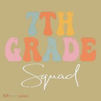 7th Grade Squad Retro Groovy Funny Happy First Day Of School Mousepad thumb 1