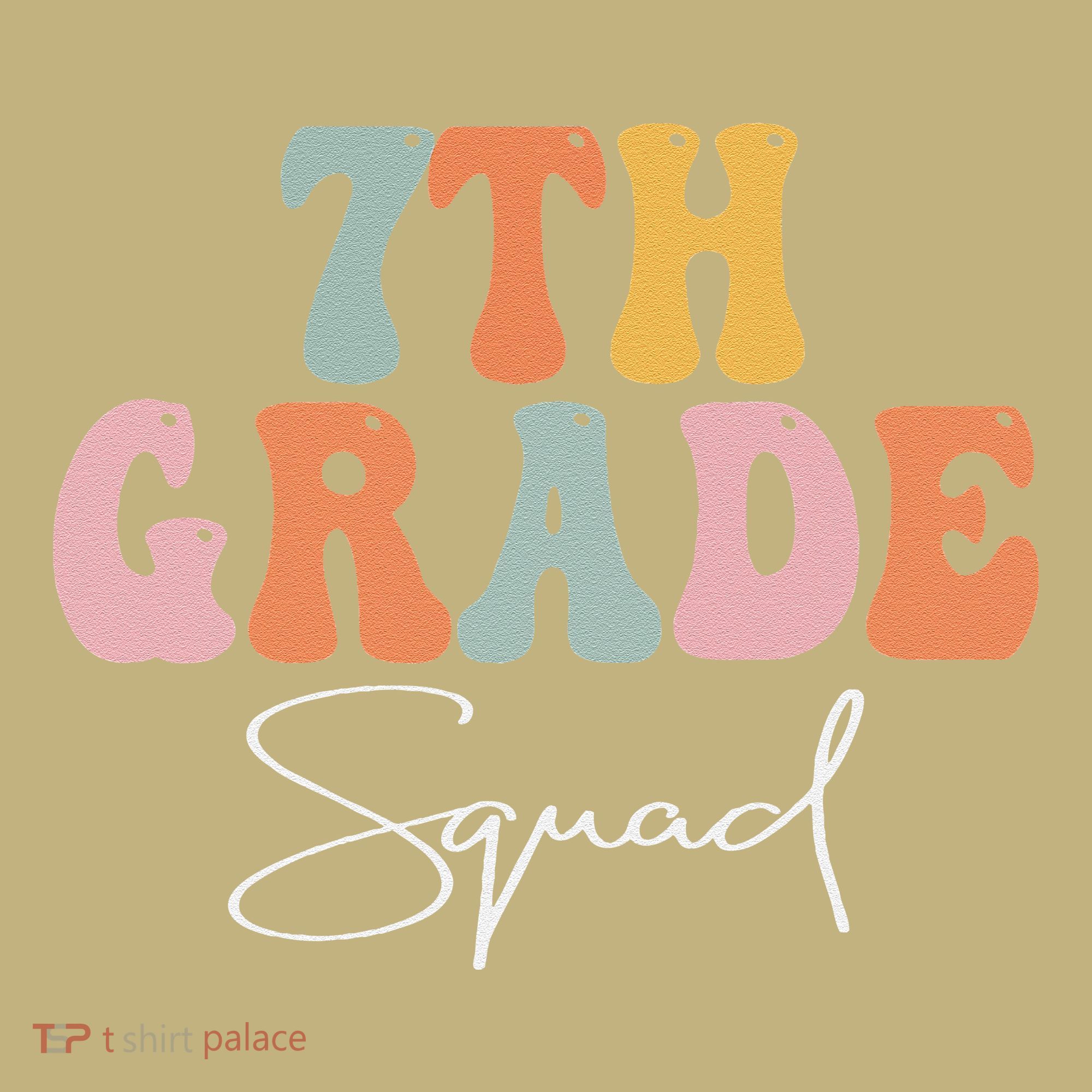 7th Grade Squad Retro Groovy Funny Happy First Day Of School Mousepad