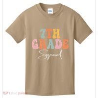 7th Grade Squad Retro Groovy Funny Happy First Day Of School Kids T-Shirt thumb 0
