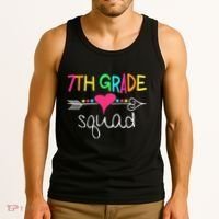 7th Grade Squad Seventh Teacher Student Team Back To School Tank Top thumb 3