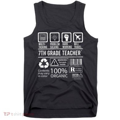 7th Grade Teacher MultiTasking Certified Job Back To School Gift Tank Top