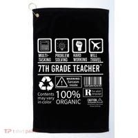7th Grade Teacher MultiTasking Certified Job Back To School Gift Golf Towel thumb 0