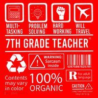 7th Grade Teacher MultiTasking Certified Job Back To School Gift Santa Hat thumb 1
