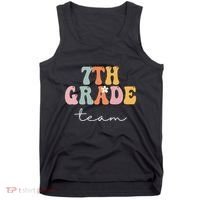 7th Grade Team Retro Groovy Funny Happy First Day Of School Tank Top thumb 0