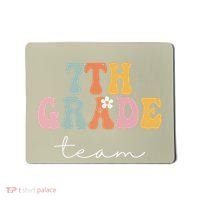 7th Grade Team Retro Groovy Funny Happy First Day Of School Mousepad thumb 0