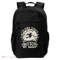 7Th Grade Teacher By Day Witch By Night Funny Halloween Gift Backpack thumb 0