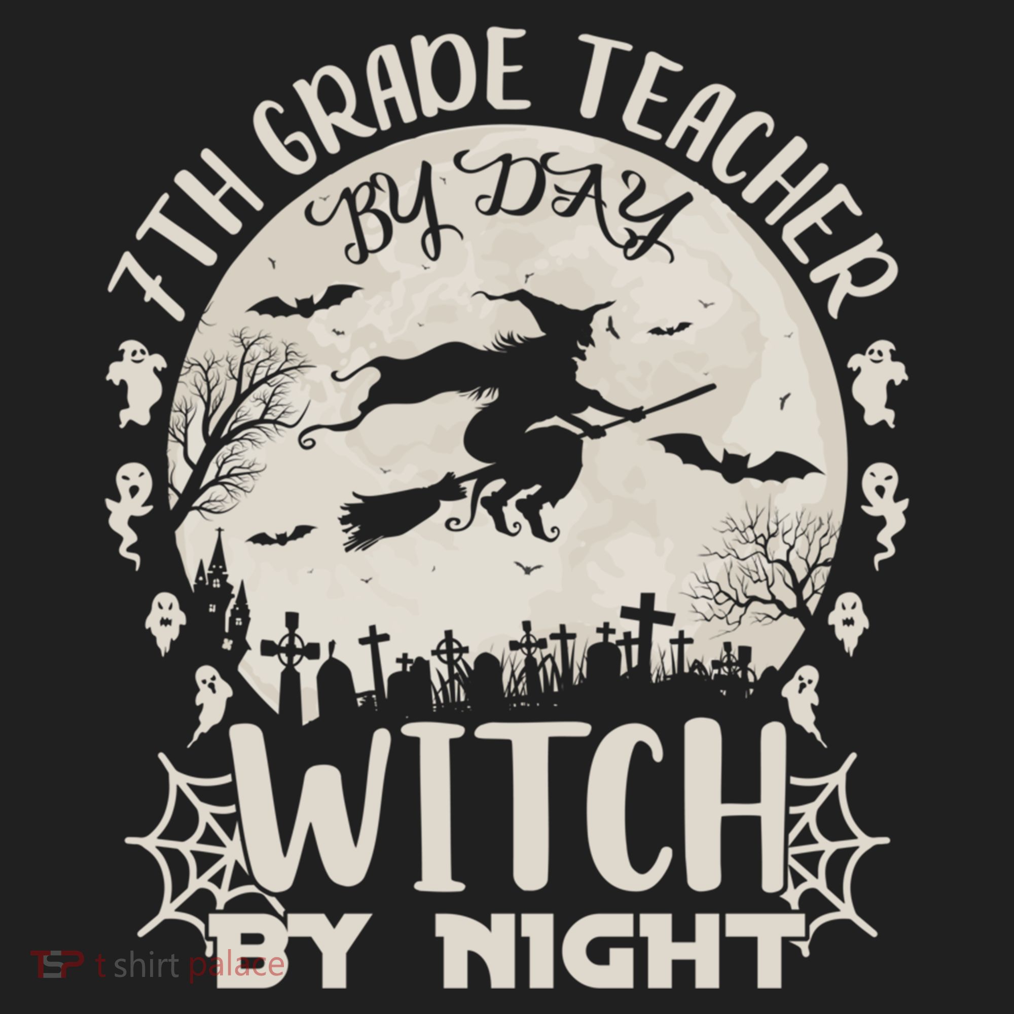 7Th Grade Teacher By Day Witch By Night Funny Halloween Gift Beanie