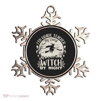 7Th Grade Teacher By Day Witch By Night Funny Halloween Gift Ornament