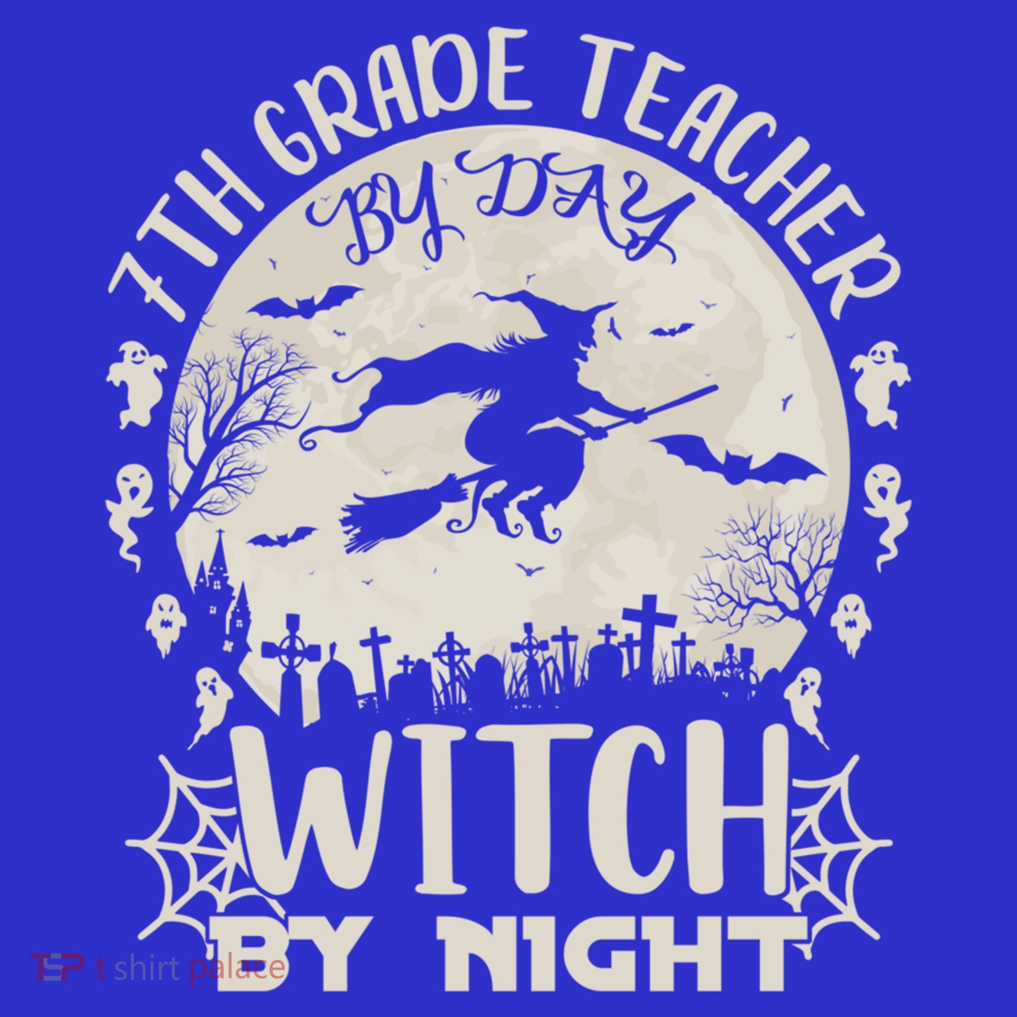 7Th Grade Teacher By Day Witch By Night Funny Halloween Gift Women's Tank Top