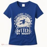 7Th Grade Teacher By Day Witch By Night Funny Halloween Gift Women's T-Shirt thumb 0
