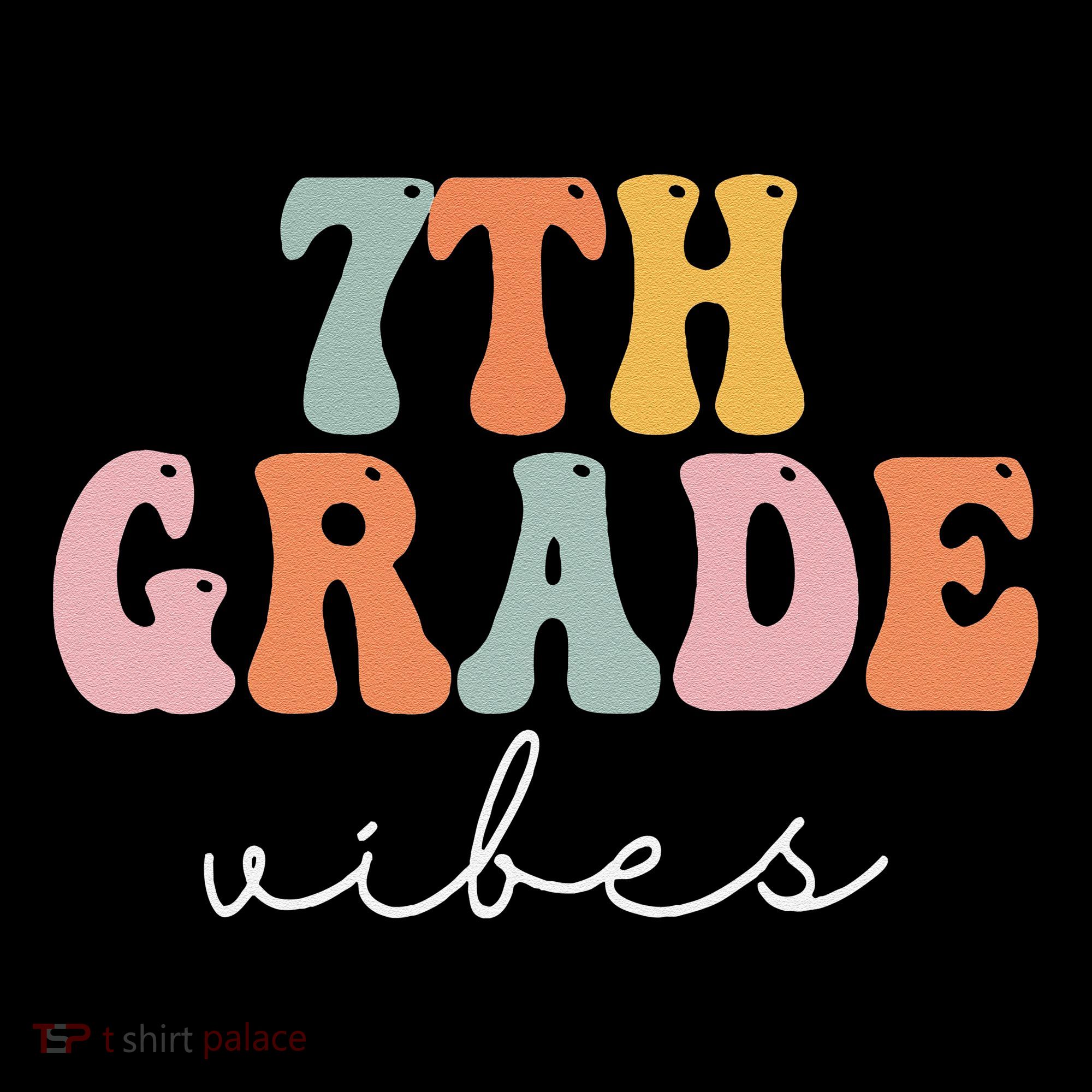 7th Grade Vibes Retro Groovy Funny Happy First Day Of School Coffee Mug