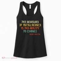 7H3 M345UR3 0F 1N73LL163NC3 15 7H3 481L17Y 70 CH4N63 Women's Tank Top thumb 0