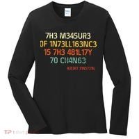 7H3 M345UR3 0F 1N73LL163NC3 15 7H3 481L17Y 70 CH4N63 Women's Long Sleeve Shirt thumb 0