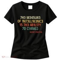 7H3 M345UR3 0F 1N73LL163NC3 15 7H3 481L17Y 70 CH4N63 Women's T-Shirt thumb 0