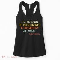 7H3 M345UR3 0F 1N73LL163NC3 15 7H3 481L17Y 70 CH4N63 Women's Tank Top thumb 0