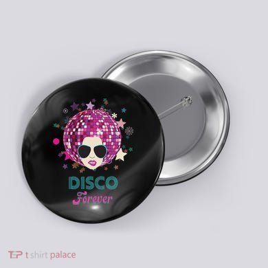 70s Music Disco Forever Costume Button