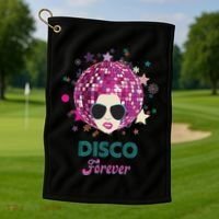 70s Music Disco Forever Costume Golf Towel thumb 1