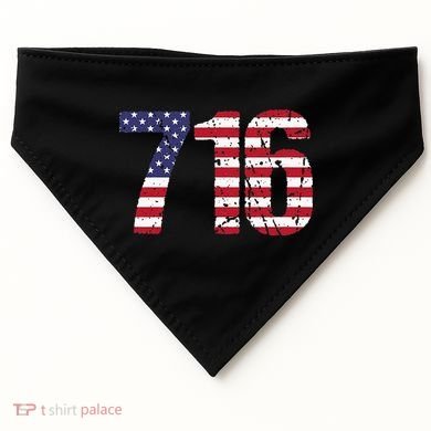 716 New York Area Code USA-Made Doggie Bandana