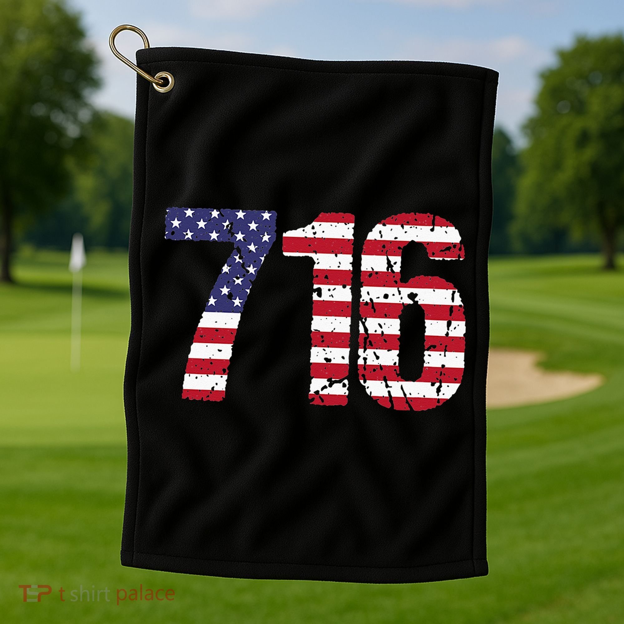 716 New York Area Code Golf Towel