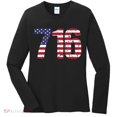 716 New York Area Code Women's Long Sleeve Shirt