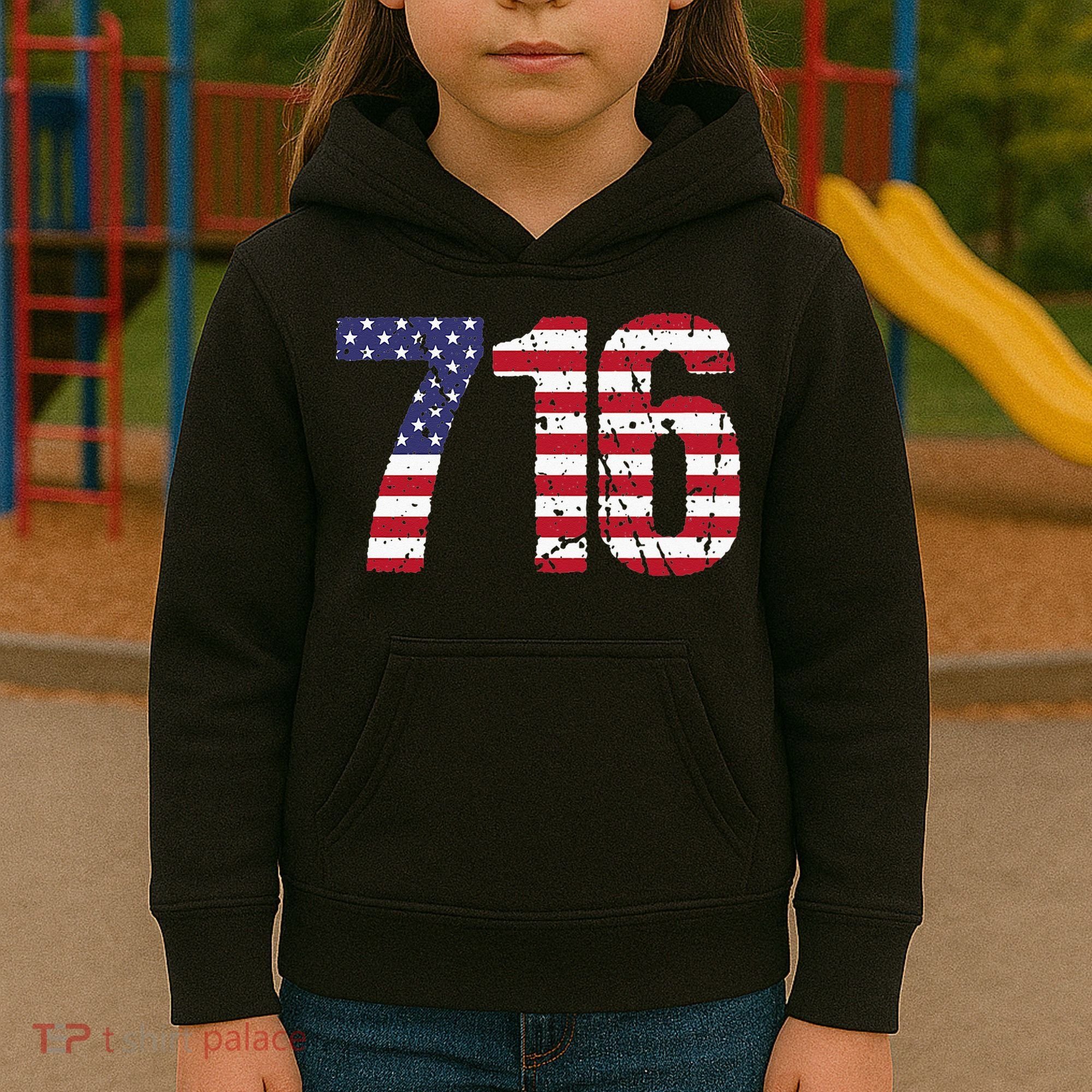 716 New York Area Code Kids Hoodie